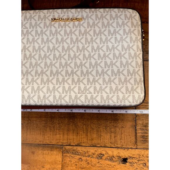 Michael Kors Jsi Large Ew Crossbody In Signature Vanilla NWT - Picture 6 of 12